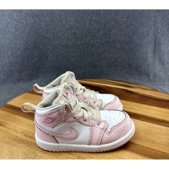 Nike Other - Nike Air Jordan 1 Mid Pink Foam/White Toddler Sneakers DQ8425-608 Size 8C